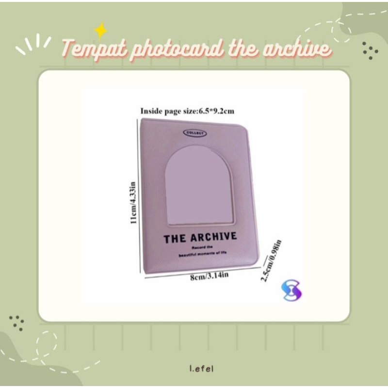 Open PO Tempat Photocard The Archive  -i.efel-