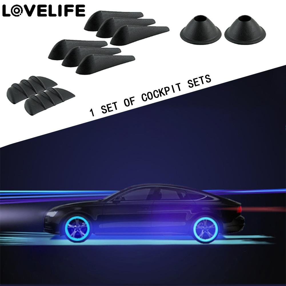 10pcs/set Auto Door Strip Hias Mobil Spion Penghalang Tabrak Otomotif Spoiler Body Mobil Anti-Tabrakan Strip Mobil Angin Kebisingan Kit Pengurang