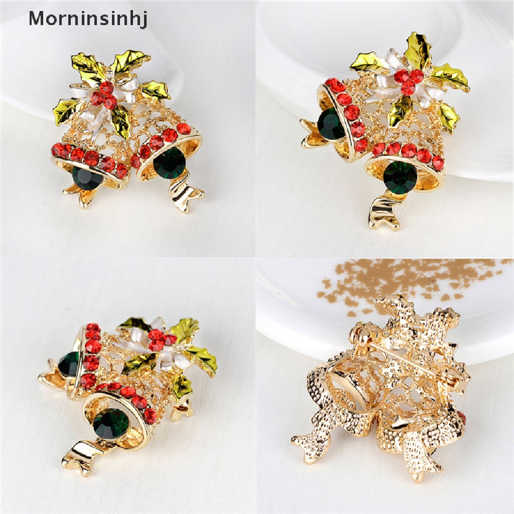 Mornin Baru Kristal Bros Pin Buket Pernikahan Lady Lonceng Snowman Pohon Hadiah Natal id