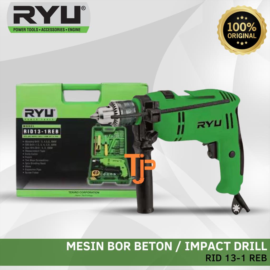 RYU MESIN BOR BETON 13-1 REB / IMPACT DRILL ( SET 27 Pcs )