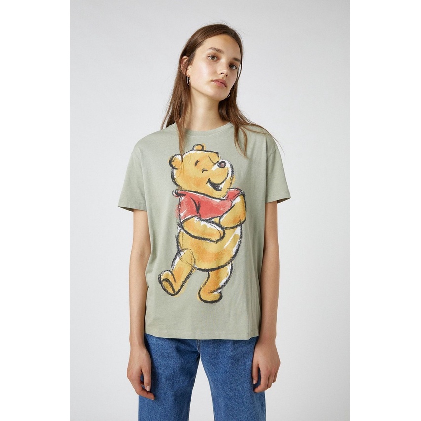 Kaos Pria Wanita ZARA WINNIE THE POOH BAHAN TEBAL / Baju Wanita ZARA / Pakaian Wanita Premium Brande