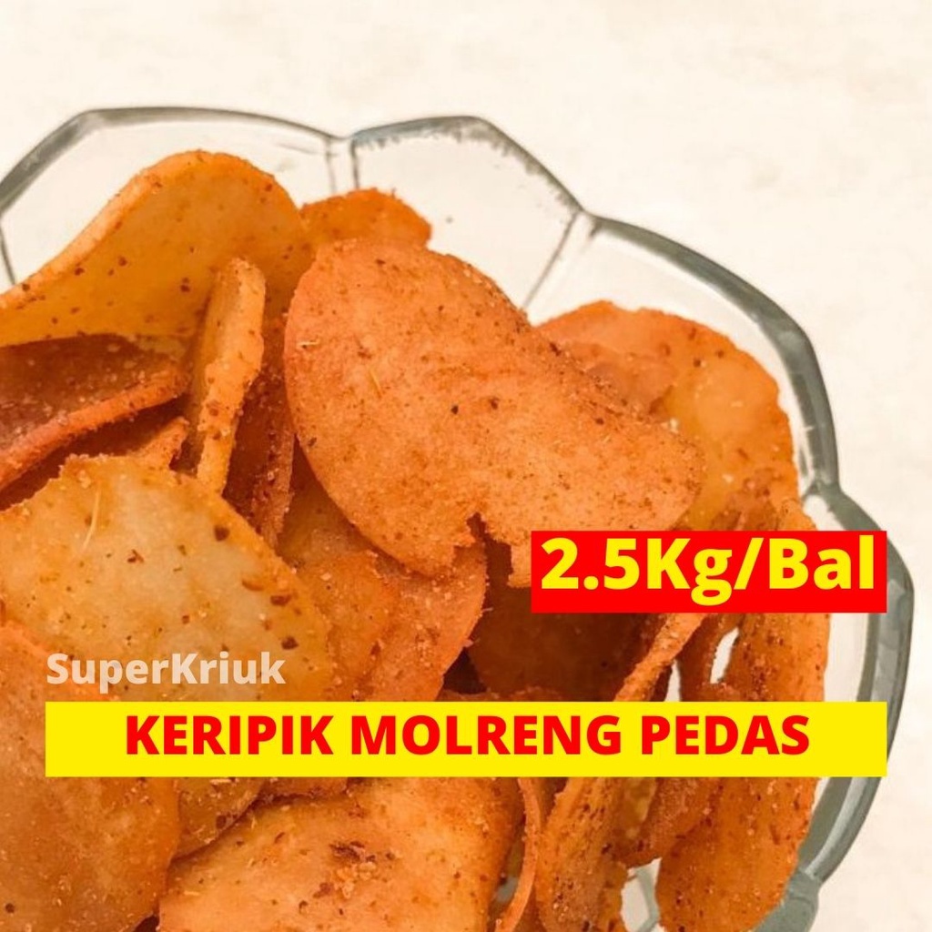 

Keripik Molreng Molring Pedas Balado Per-bal 2.5Kg TERLARIS