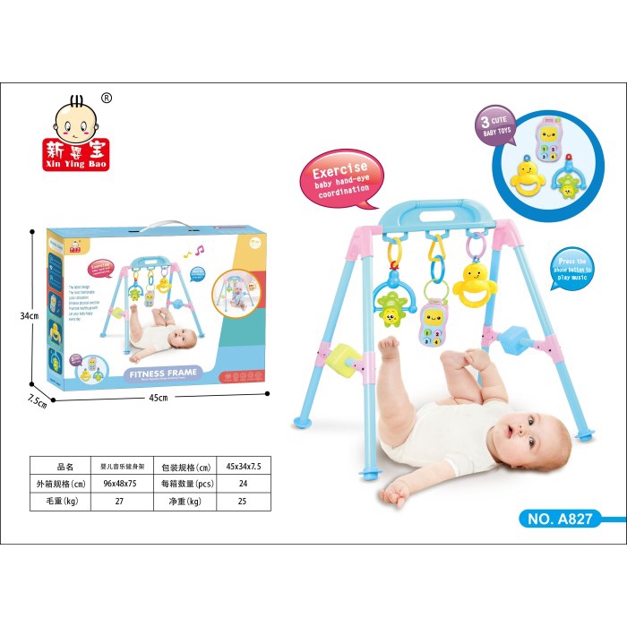 MAINAN ANAK BAYI BABY ACTIVITY GYM PLAYGYM BELL KADO LAHIRAN TERBAIK