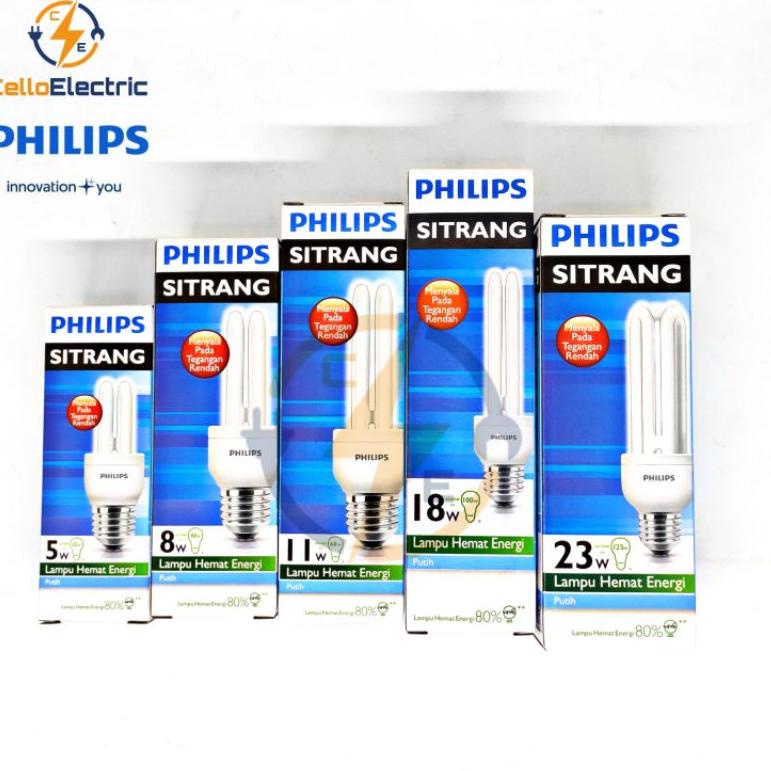 TERMURAH Philips Sitrang 5watt 8watt 11watt 18watt 23watt / Lampu Philips 5w 8w 11w 18w 23w / Lampu 