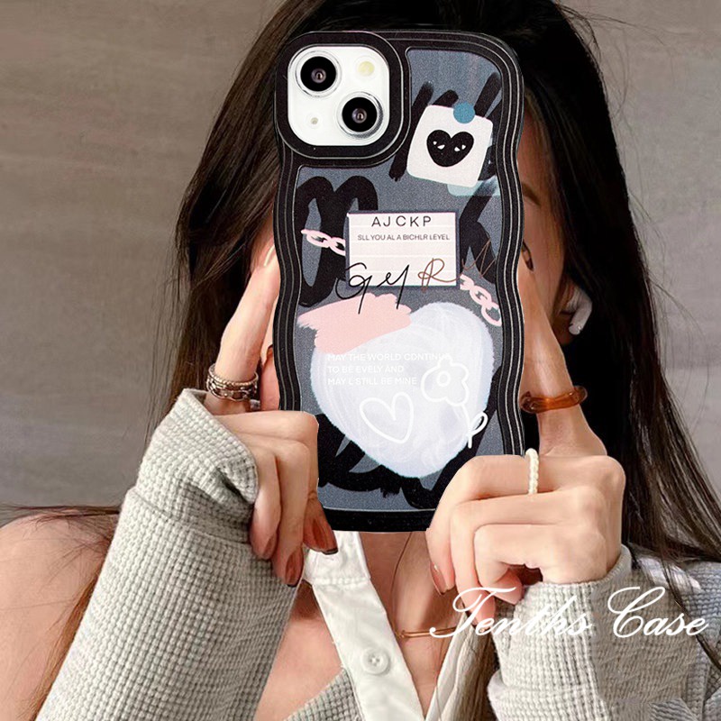 Oppo A78 A17 A17K A57 A77 A76 A96 A16 A16s A16k A15 A15s A54 A74 A55 A95 A94 A93 A53 A5 A9 2020 A3s A5s Reno 7Z 7 6 8T 5 F11 F9Pro Fanshion Merk Doodle Love Phone Case
