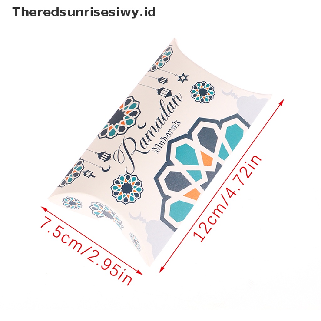 # Baju Lebaran # 10pcs EID Mubarak Bentuk Bantal Candy Box Ramadhan Kareem Dekorasi Gift Box~