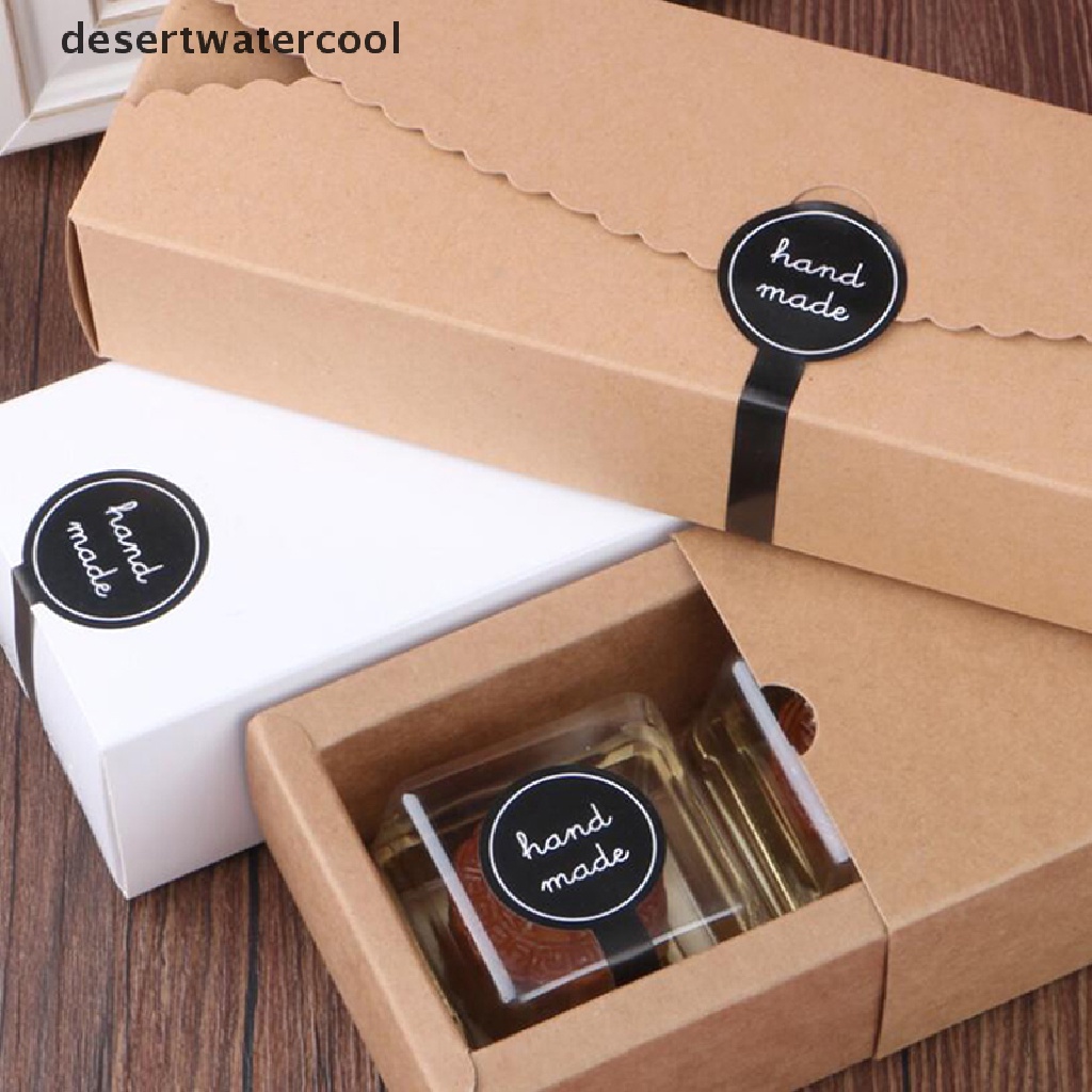 Deid 100x Hitam Handmade Perekat Seal Stiker DIY Kue Hadiah Packing Label Stiker Martijn