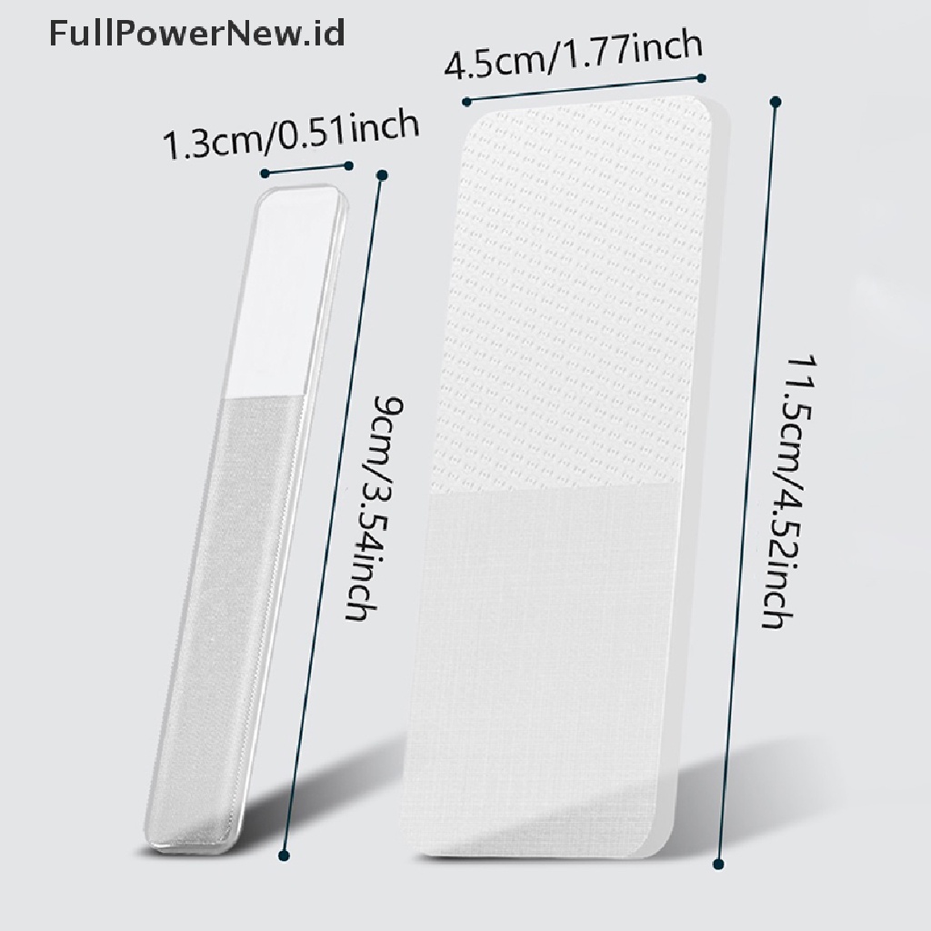 Power 2PCS Nano Glass Foot Rasp Heel File Kulit Mati Keras Penghilang Kalus Pedicure Kuku ID