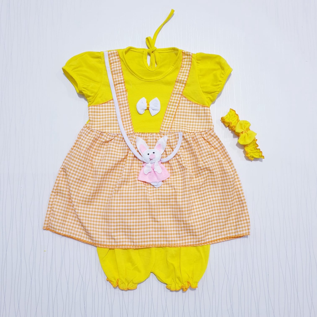 Baju Baby FREE BANDO / Dress Baby / Baju Bayi 0-12 Bulan / Setelan Baby / Baju Bayi / Baju Anak