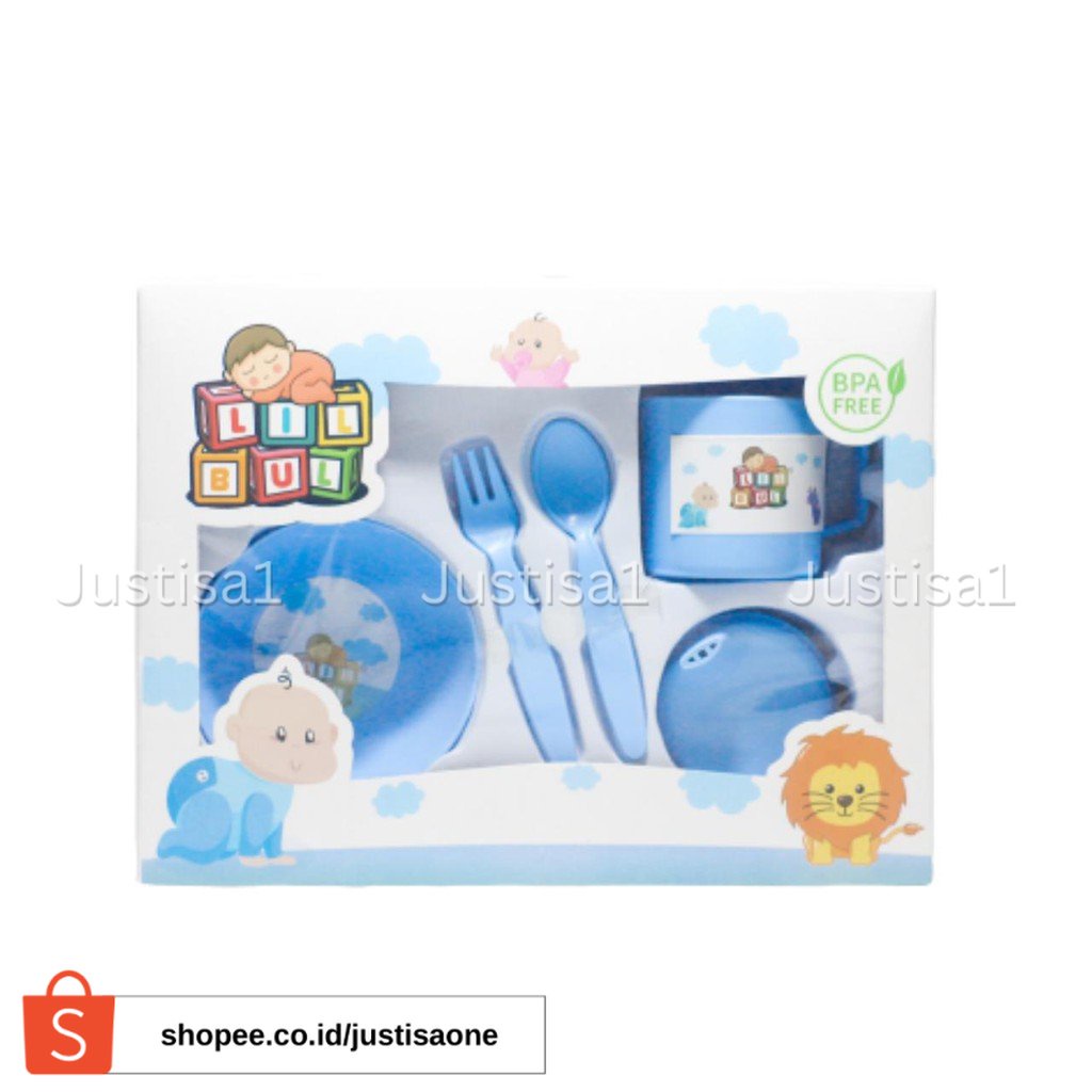 TERBARU - FEEDING MAKAN BAYI PREMIUM  MERK LILBUL - Tempat Makan Bayi Nia Murah - Feeding Bayi Set