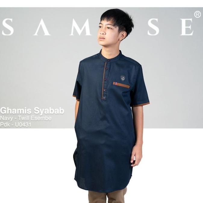 SAMASE Baju Ghamis Anak Ghamis Syabab Lengan Pendek