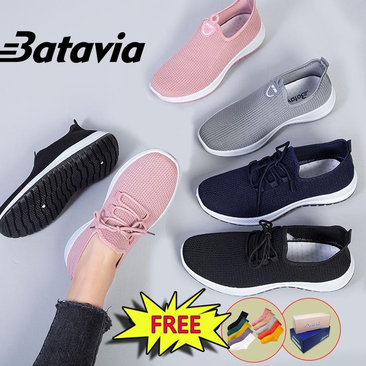 Booming Batavia 2023 baru sepatu impor wanita  rajut  premium bernapas olahraga bebas biaya kirim  B