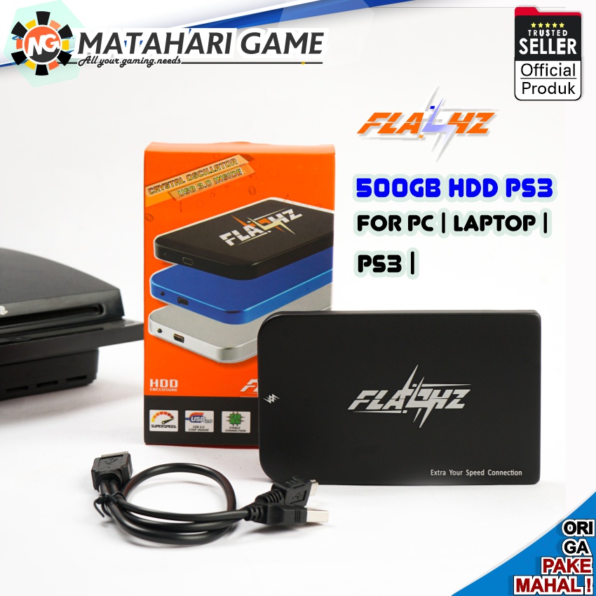 【 FLASHZ 】500GB HDD PS3 Hardisk Eksternal Playstation3 CFW / MNCM