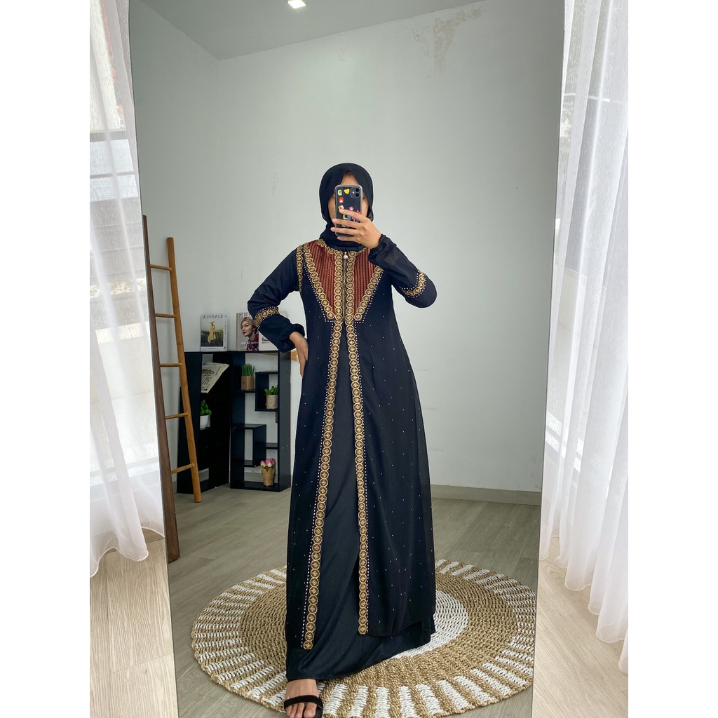 ABAYA YASMINA / Gamis Turkey / Longdress Muslimah / Maxy Formal / Busana Muslim / Dress Kondangan / Pakaian Mewah Arabic