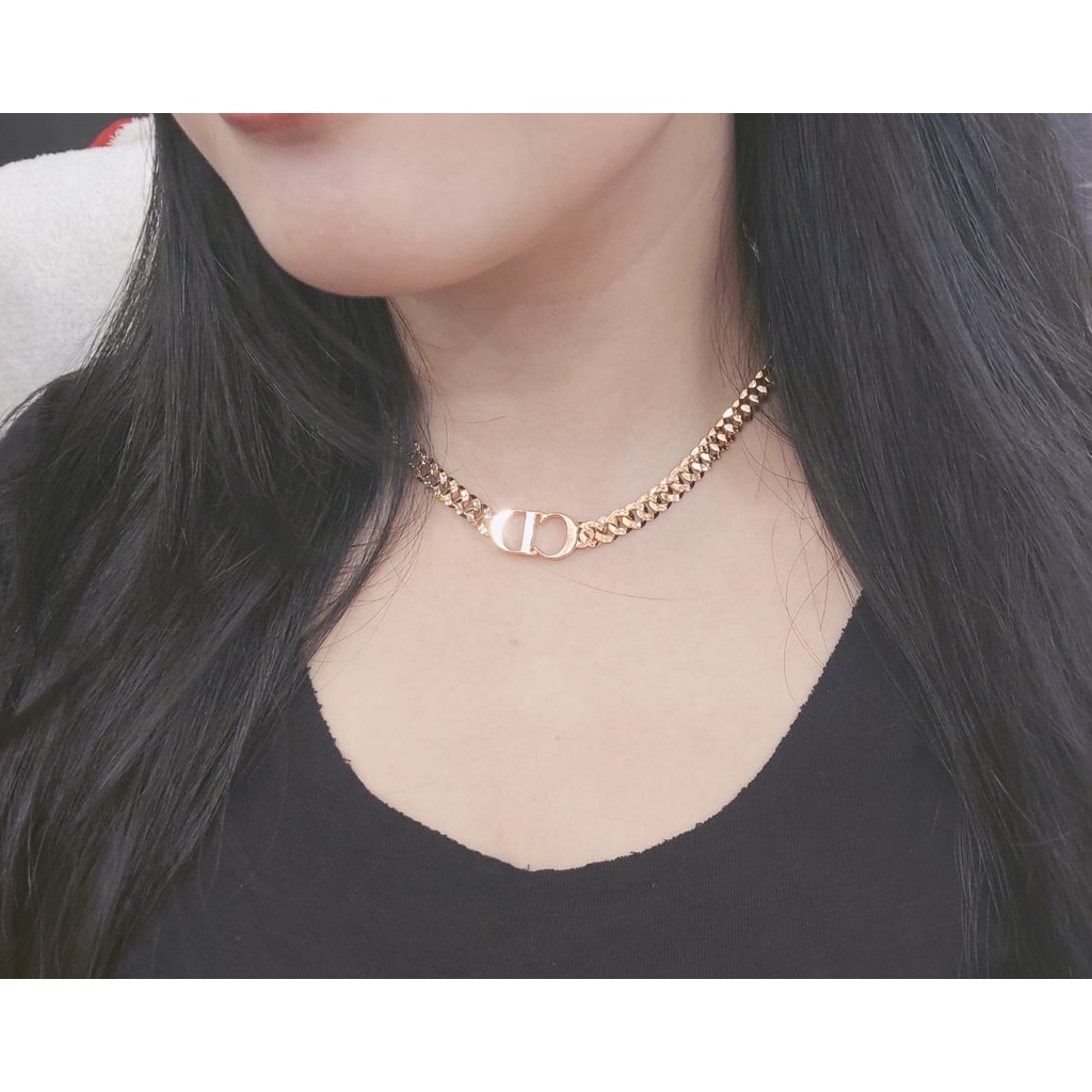 kalung fashion c*d elegan cantik dan simple emas asli