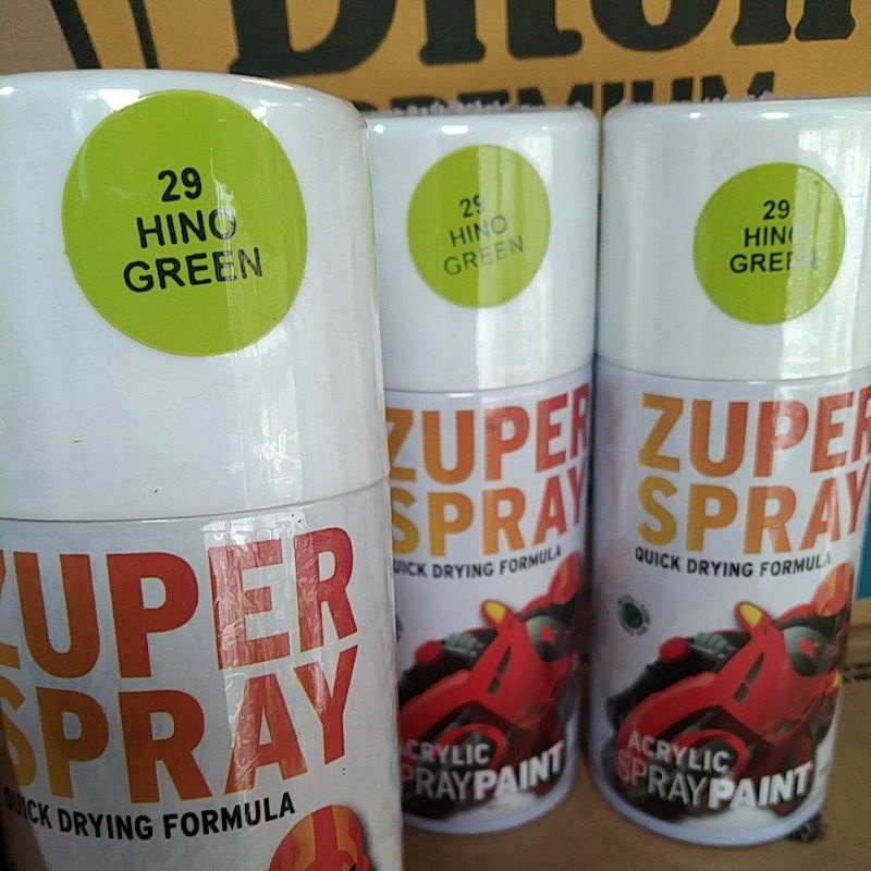 cat semprot pilok pilox zuper spray Hino green 28 150cc hijau Hino hijau muda glossy