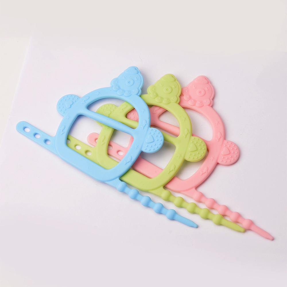 HZ Teether Bayi Gelang BPA Free / Mainan Gigitan Bayi Bahan Silikon Gelang Gigitan Bayi HZ