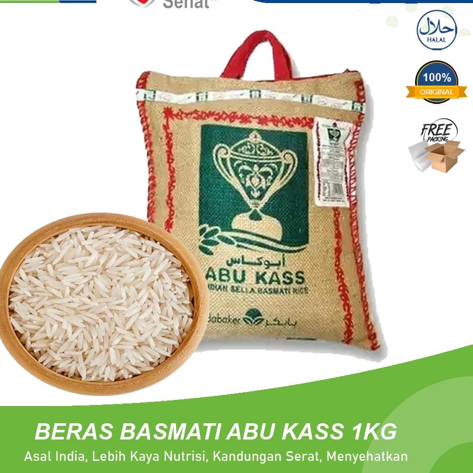 

❋ Beras Basmati Abu Kass Premium 1kg Khas Timur Tengah Dari India Untuk Kebuli Kabsa Mandi Biryani ★