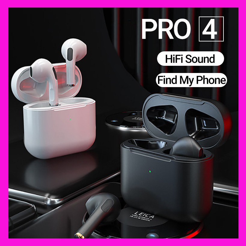 Pro 4 TWS Earphone Nirkabel Headset Bluetooth 5.0 earphones BT Handset