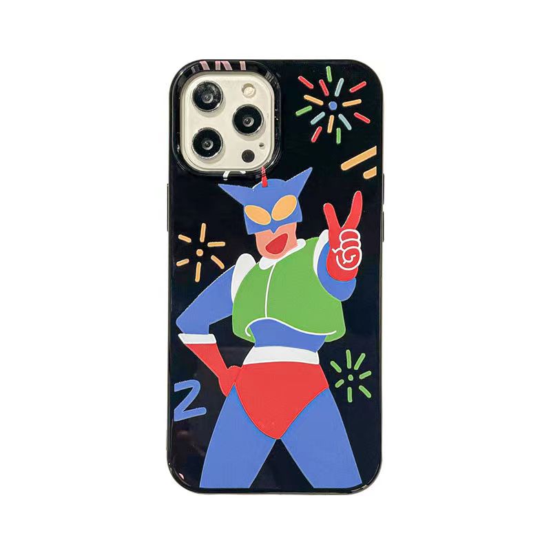 IPHONE Ins Pola Superman Dinamis Cocok Untuk Iphone14 14pro 14plus 13 13mini 13pro 13prm iPhone12 7Plus 8Plus Xr XS 13 12mini Pro Max Empat Sudut Casing Ponsel Tahan Guncangan