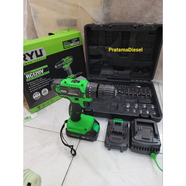 Bor Baterai Cas 20V RYURCI20V//Cordless Drill bor beton RYU RCI 20V