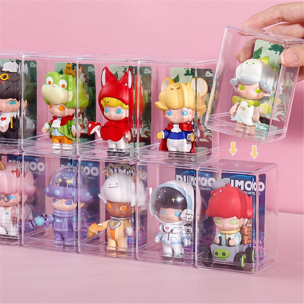 Garage Kit Blind box Storage-box Bahan Akrilik Transparan Single Kit Boneka Keep Holder