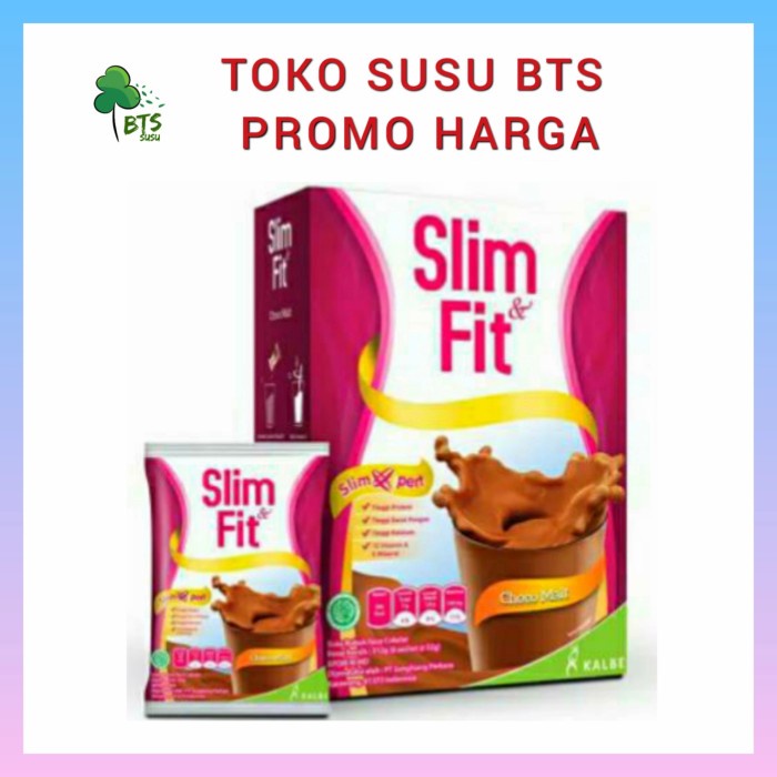 

[ COD ] Susu Slimfit 6x52gr / Susu slim & fit kalbe susu diet - Vanila