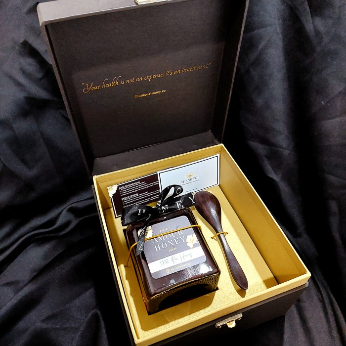 

(COD) Premium Gift Box Hampers by Amour Honey - Golden Black - Golden Black