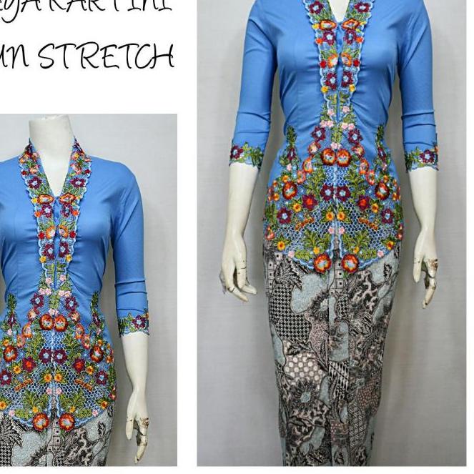 ☚ Indah KEBAYA KARTINI MODERN LENGAN 7/8 BORDIR SENADA KATUN STRETCH KEBAYA WISUDA KEBAYA KATUN KEBA