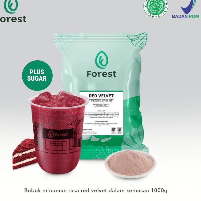 

❤[PROMO ⚡ALE!!!]❤ Bubuk Minuman RED VELVET Powder 1000g PLUS GULA - Forest Bubble Drink