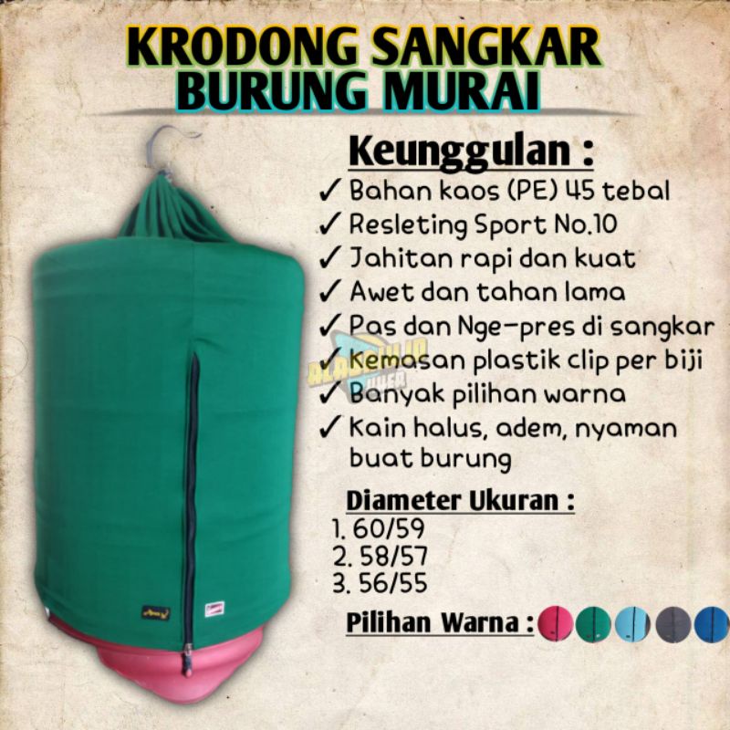 Grosir Krodong Aves Tebal Sangkar Murai No 2 | Krodong Selimut Sangkar Murai 2