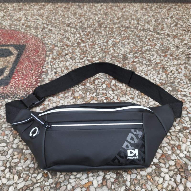Waistbag Pria Waterproof Original Merk DM | Tas Selempang Pria Exclusive Bahan Balon