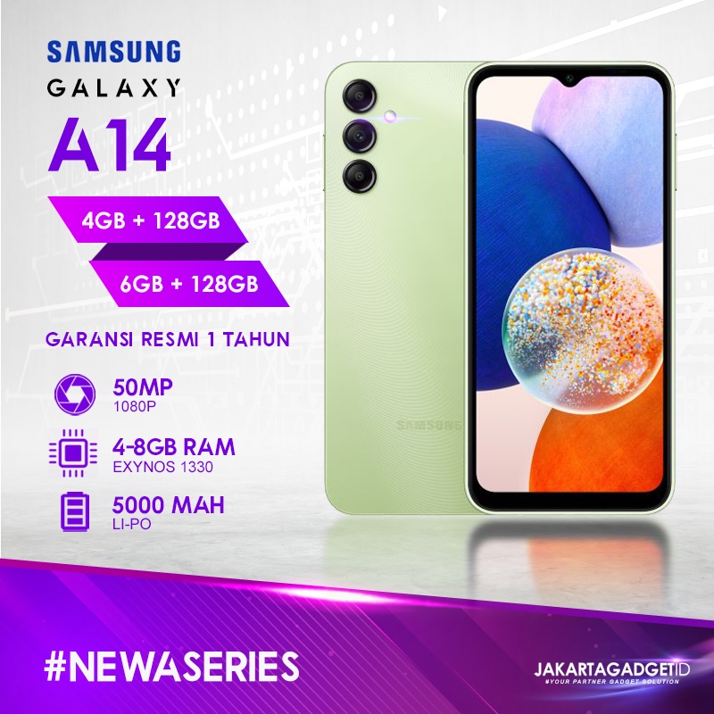 Samsung Galaxy A14 5G 4GB+128GB 6GB+128GB Garansi Resmi Samsung 1 Tahun