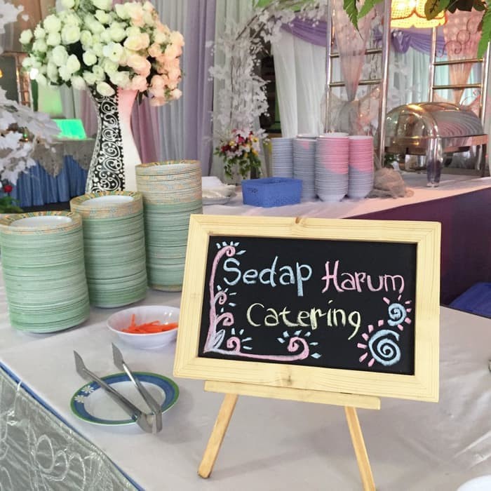 

Tuhe Mini Black Chalkboard Message Chalk Board Papan Tulis Menu Tripod Cutw