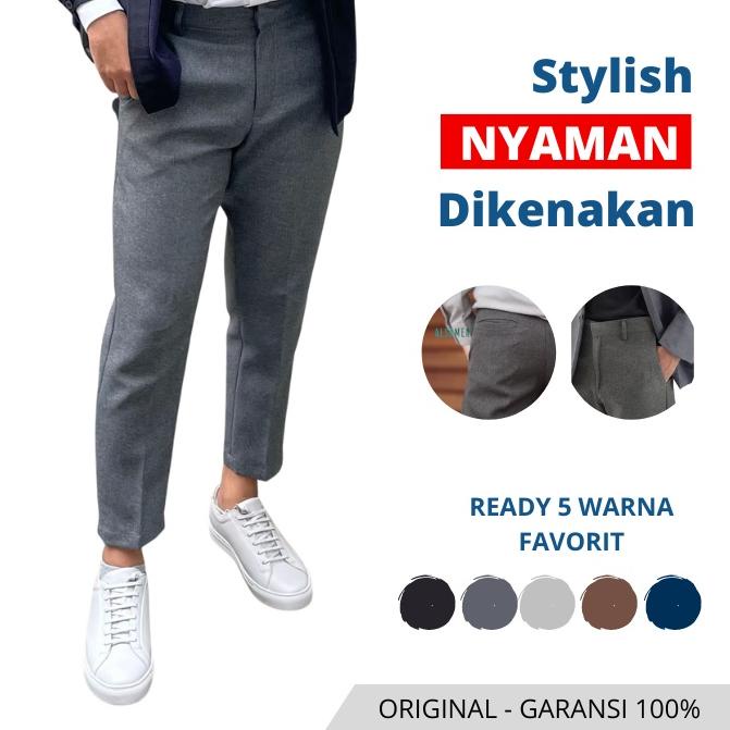 Best Seller Celana Panjang Ankle Pants Pria Slim Fit Celana Angkle Pants Bahan Formal Casual dan Sun