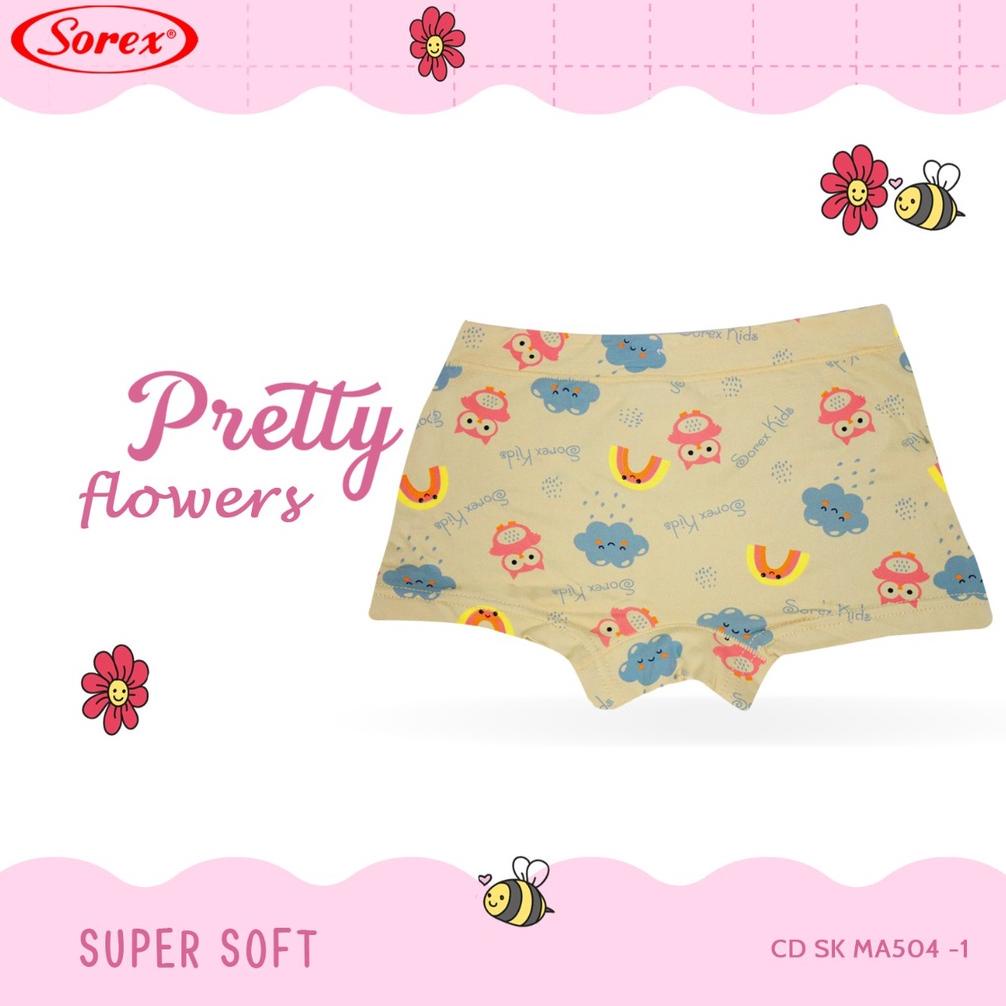 [ 3pc ] CD Boxer SOREX Kids MA 504 -1 / Celana Dalam Anak Perempuan Boxer Ma504 | Bwr