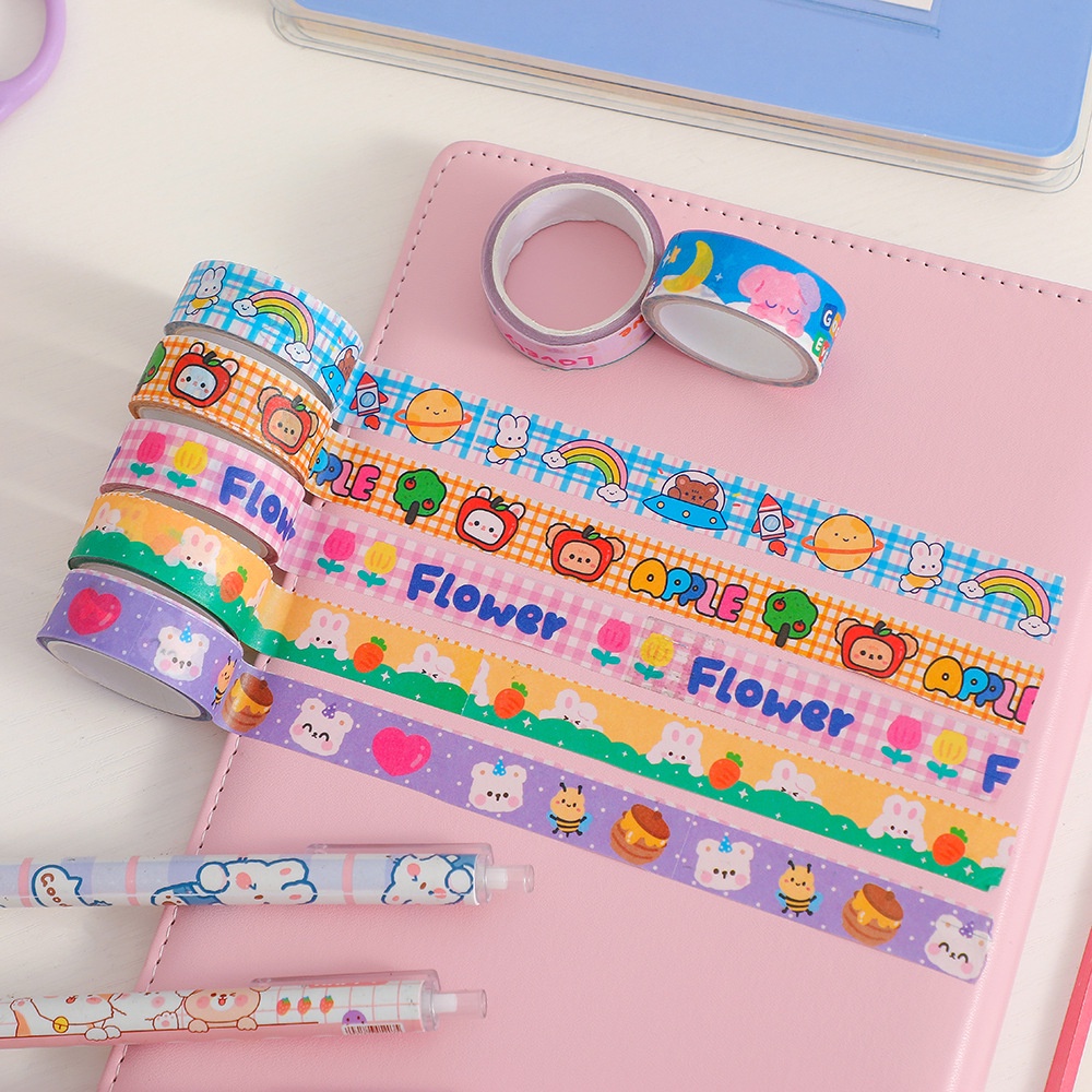 Selotip Cute Little Fresh Cartoon Tape Stationery Small Gift