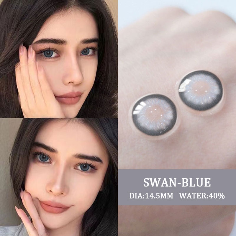 Menyinarimu Lensa Kontak soflen soflens 1Pasang Big eye Contact lens Brown Warna Diameter 14.5mm softlens softlense softlens