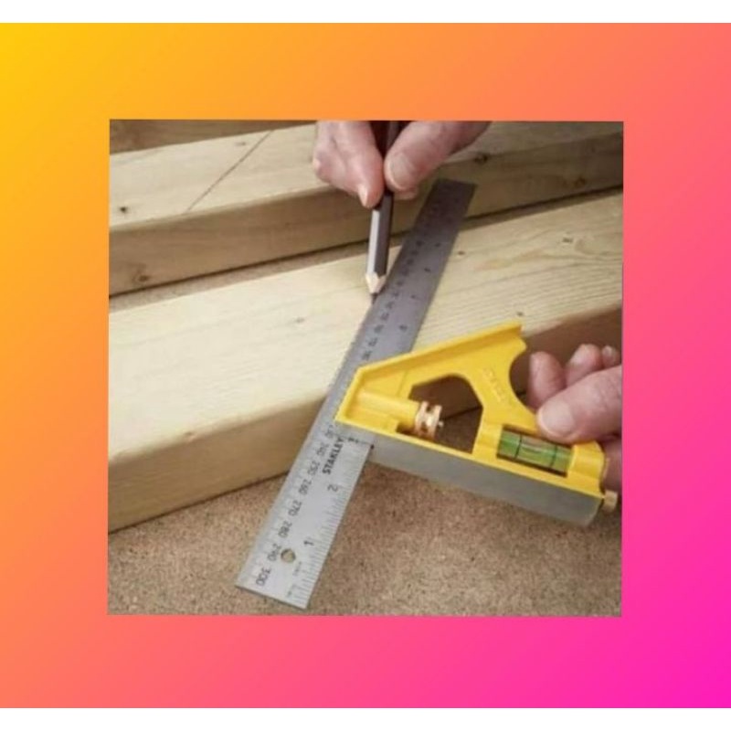 

46-038 Penggaris ukur ( 12" - 305mm )Die-Cast Combination Square Metric Stanley