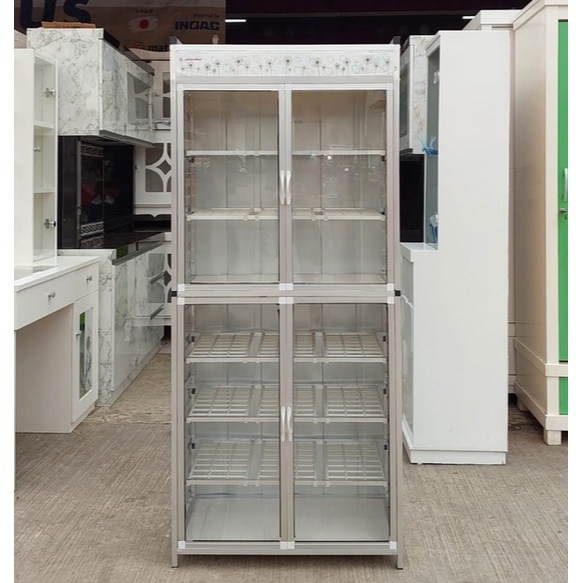 (Sudah Rakit) Lemari Sepatu Alumunium Jumbo / Rak Sepatu Alumunium / sepatu