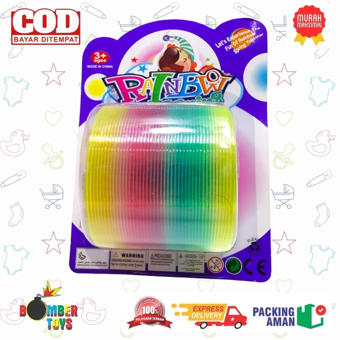 MAINAN ANAK MAGIC SPRING RAINBOW WARNA WARNI MURAH KADO TERBAIK VIRAL KREATIF OLAHRAGA