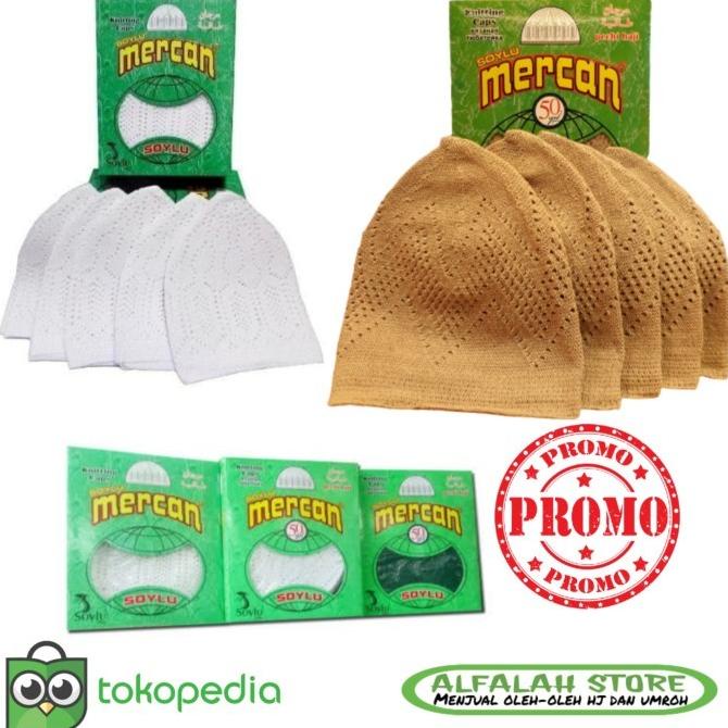 Bst Peci Haji Marcan Original Turki Rajut 1Ls/Grosir Peci Haji Putih
