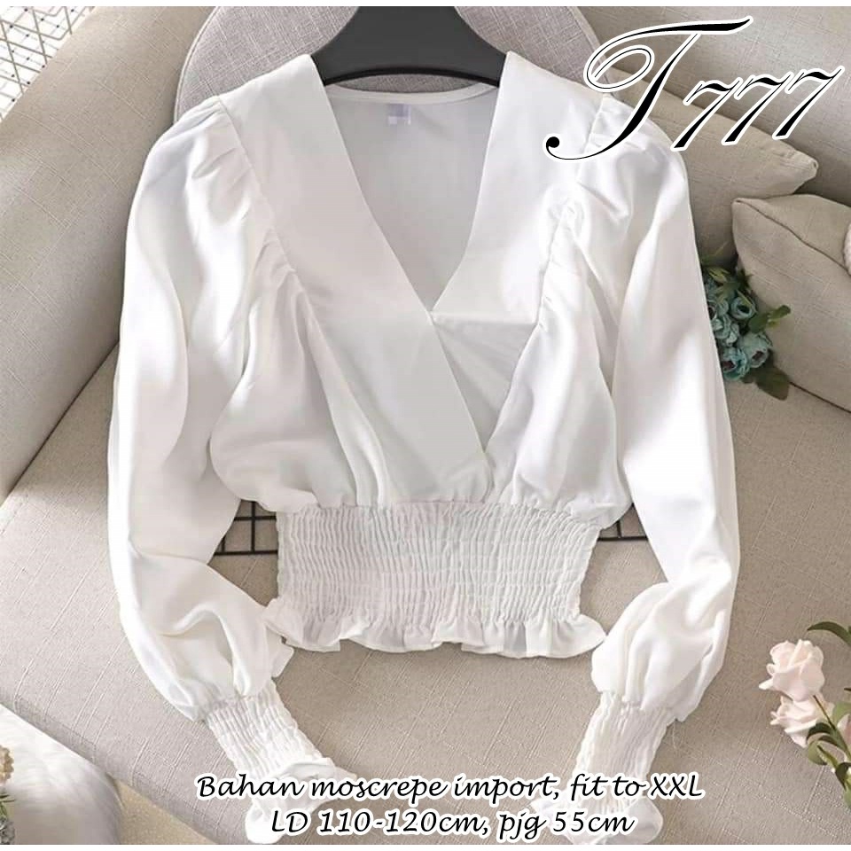 BLOUSE LOVA / BLOUSE WANITA PUTIH / BLOUSE WANITA POLOS / BLOUSE WANITA MODEL KOREAN / BLOUSE WANITA