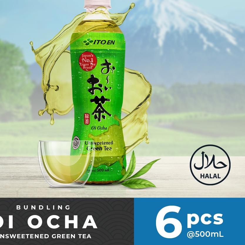 

✸ ITO EN Oi Ocha Unsweetened Green Tea 500 ml @6 pcs - Teh Hijau ➨