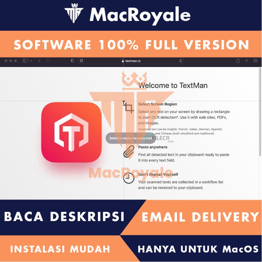[MacOS] TextMan Full Version Lifetime Full Garansi