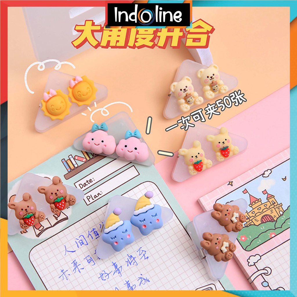 

Penjepit Kertas Klip Sudut Kertas Segitiga Push Pin Karakter Lucu Akrilik Import COD 978