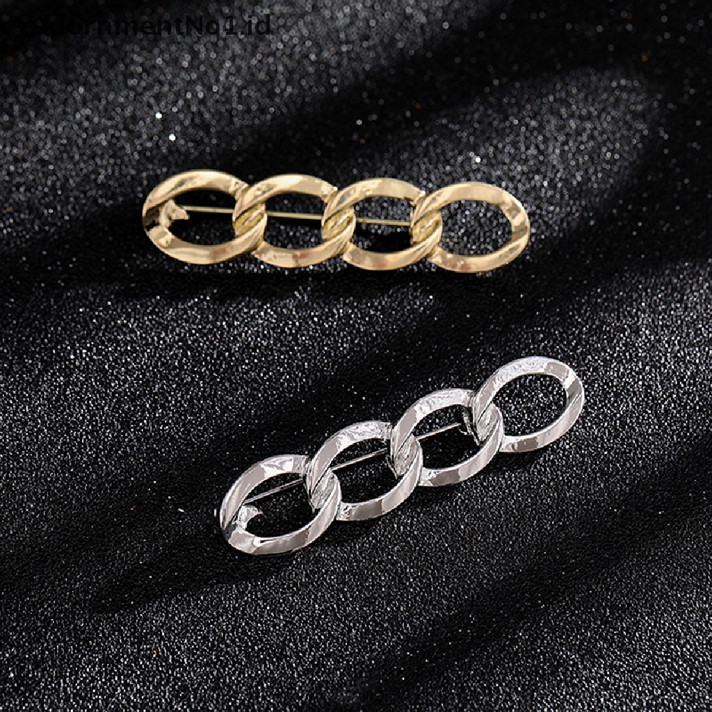 [AdornmentNo1] Kabel Kaitan Logam Bros Unisex Wanita Gaya Punk Setelan Sweater Brooch Pin Hadiah [ID]