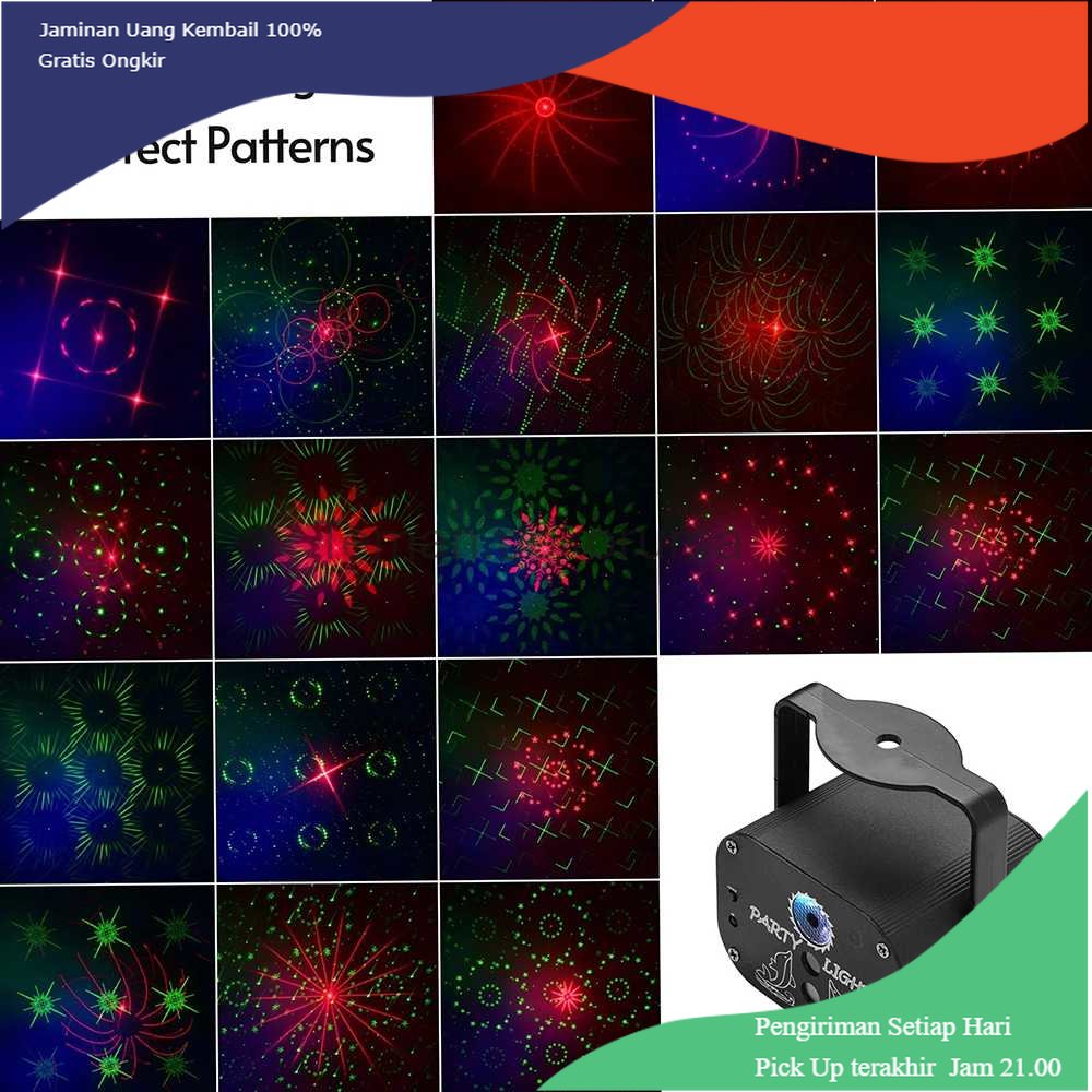 TD - LMP SZWIYXE Lampu Proyektor Disco LED RGB 60 Patterns 5V 5W with Remote - YXE-14