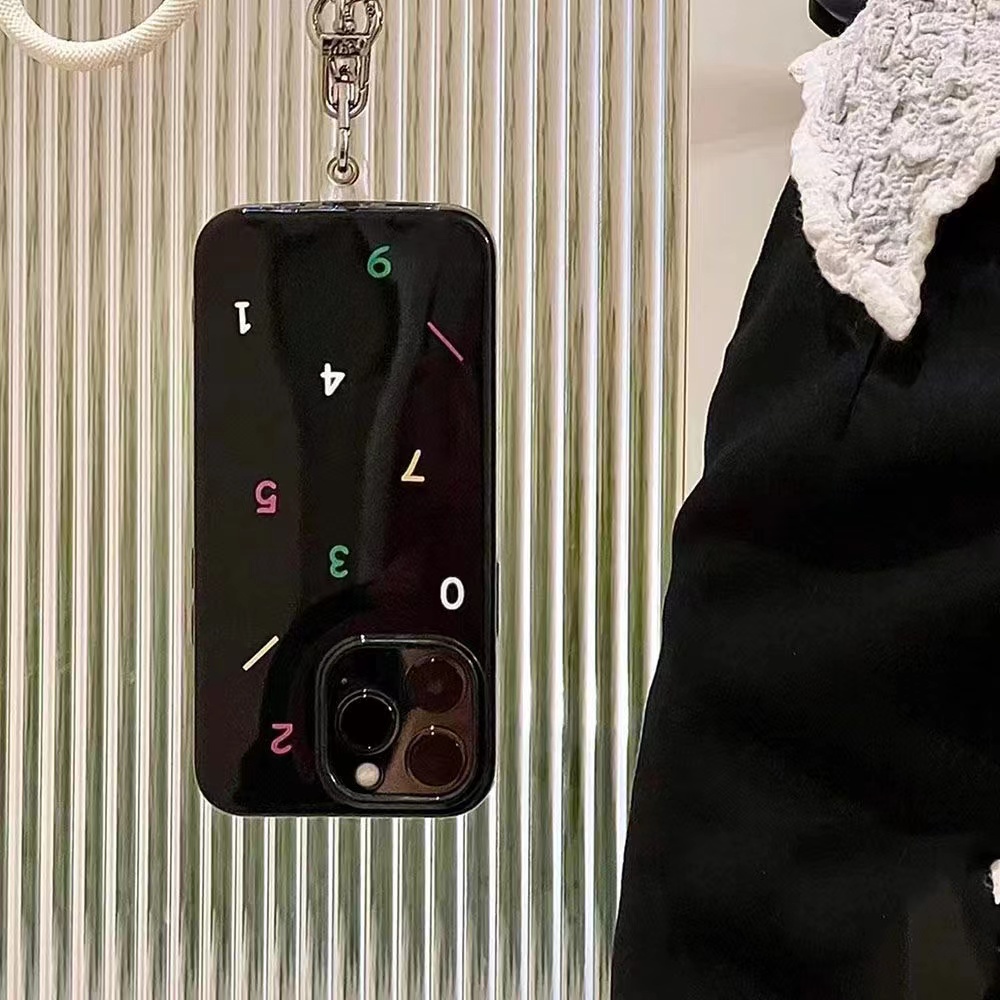 IPHONE Ins Pola Digital Cocok Untuk Iphone14 14pro 14plus 13 13mini 13pro 13prm iPhone12 7Plus 8Plus Xr XS 13 12mini Pro Max Empat Sudut Casing Ponsel Tahan Guncangan