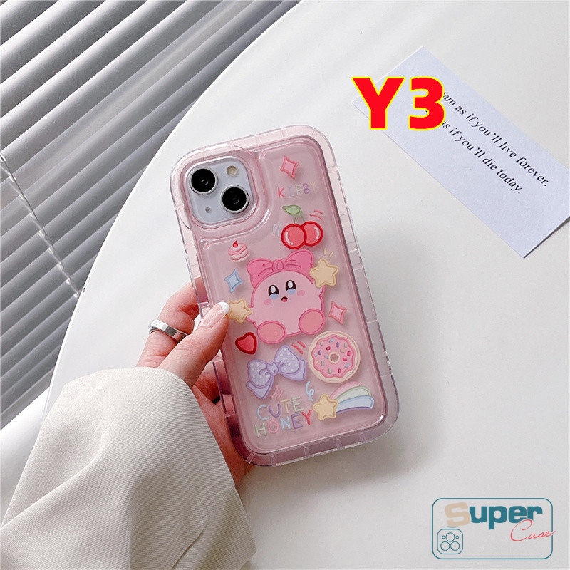 Untuk Realme C53 C11 9I 7I 6i 5 5i 5s C55 C30 C35 C25s C12 C11 2020 C33 C21Y C15 C25Y C25 C20 C3 C20A C2 Kirby Cherry Candy Kartun Strawberry Bear Manyo Airbag Shockproof Soft Case